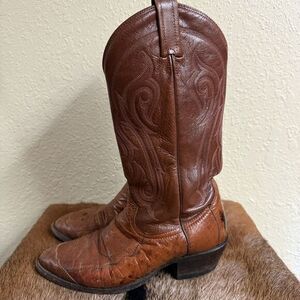 Tony Lama CZ906 Mens 9D Peanut Brittle 4-Piece‎ Ostrich Cowboy Western Made USA